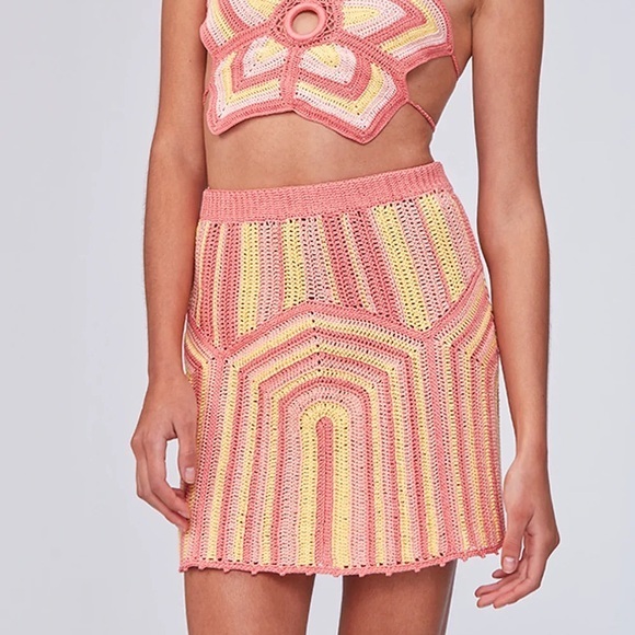 NWT Capittana Hannah Crochet Knit Skirt size XS in Multicolor